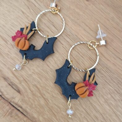Boucles d'oreille chauve souris or 18k