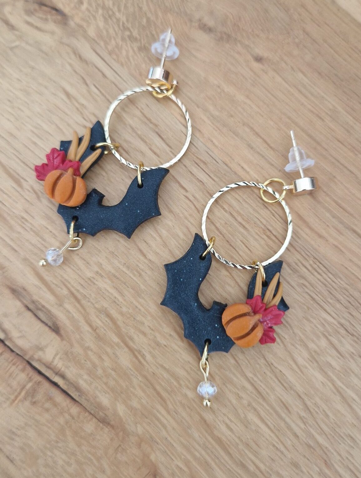Boucles d'oreille chauve souris or 18k
