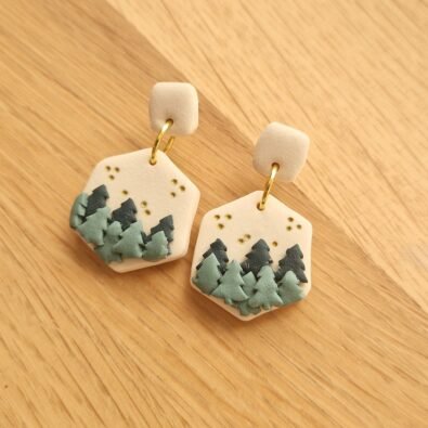 boucles d'oreilles Forêt de Sapins