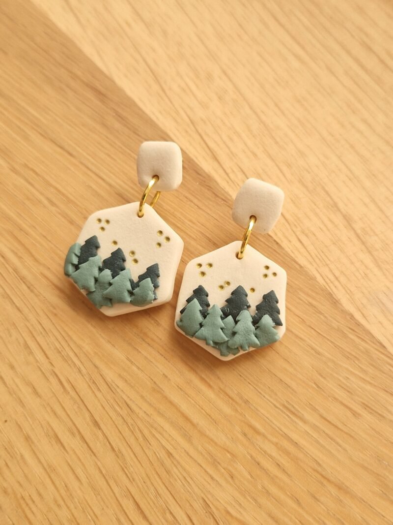 boucles d'oreilles Forêt de Sapins