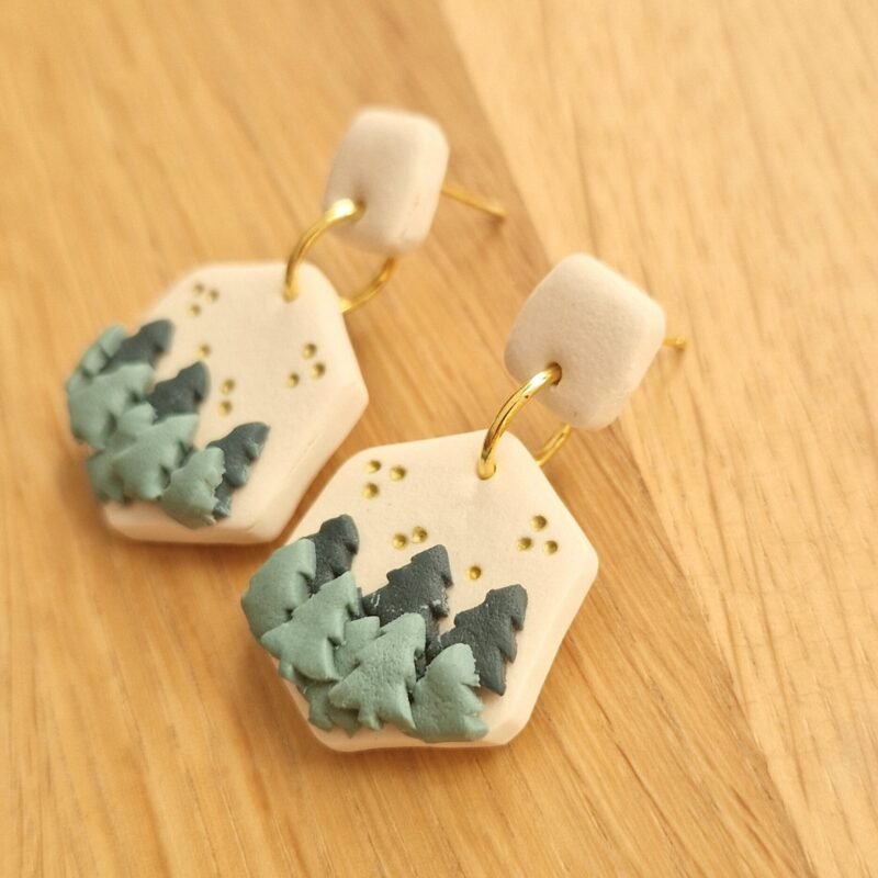 boucles d'oreilles Forêt de Sapins – Image 2
