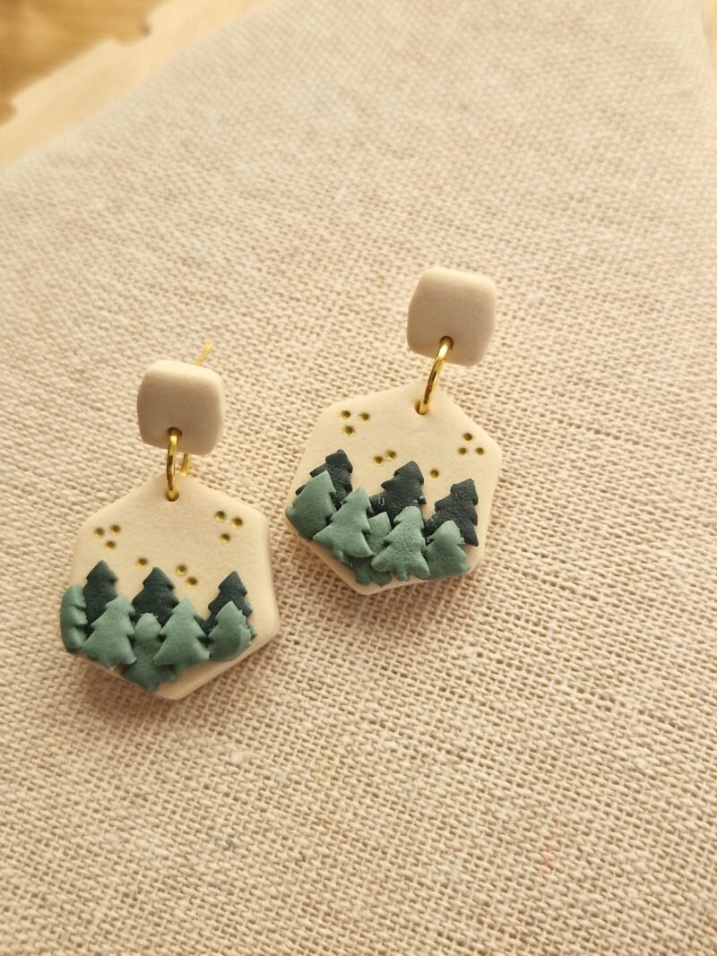 boucles d'oreilles Forêt de Sapins – Image 3