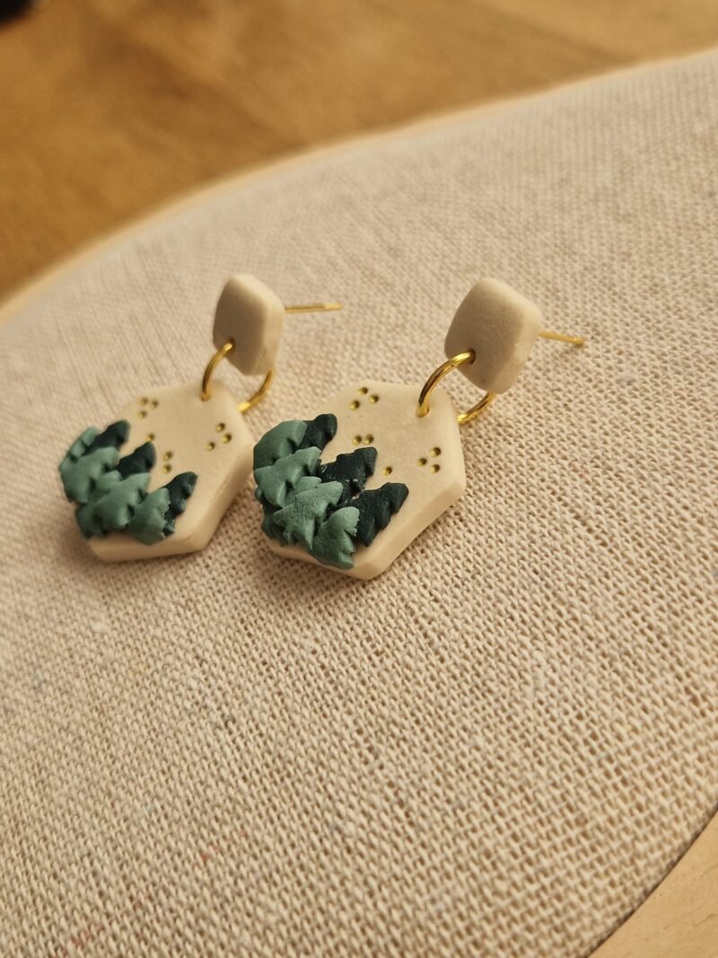 boucles d'oreilles Forêt de Sapins – Image 4
