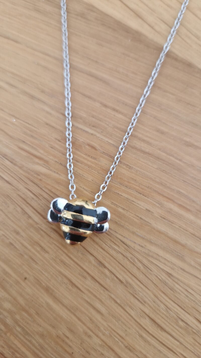 collier en Argent pendentif Abeille – Image 3