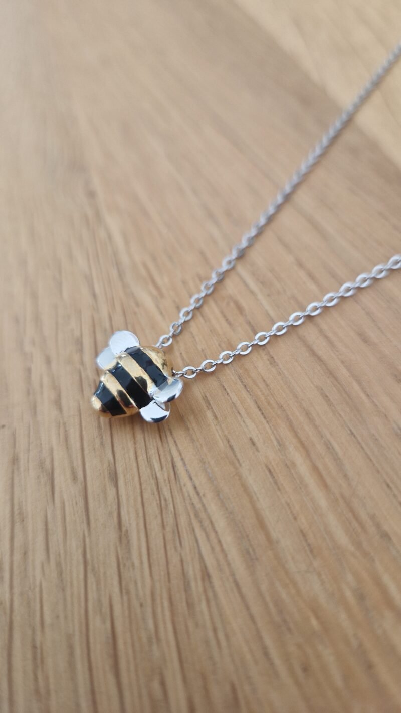 collier en Argent pendentif Abeille – Image 4