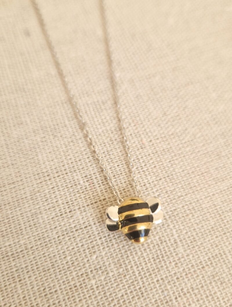 collier en Argent pendentif Abeille