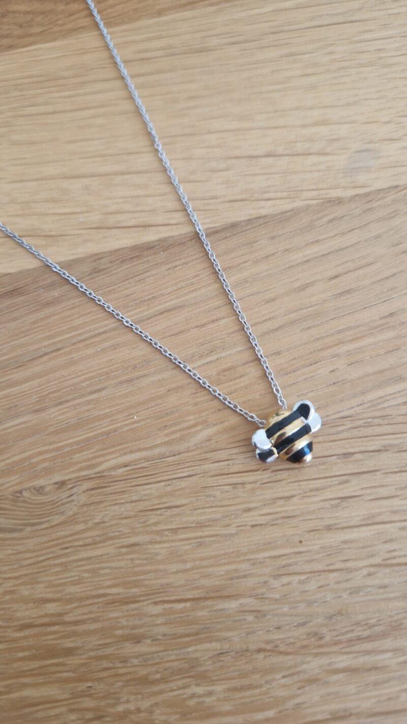 collier en Argent pendentif Abeille – Image 5